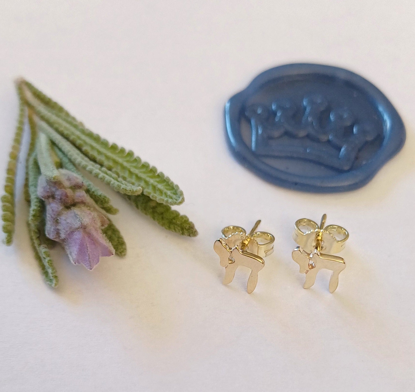 Chai/Life Gold Studs - Elloise Jewelry