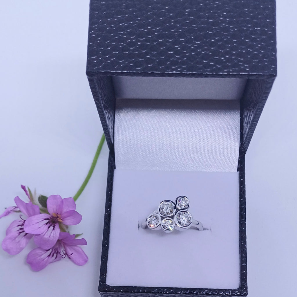 Gold Cluster Ring – Custom Made to Order