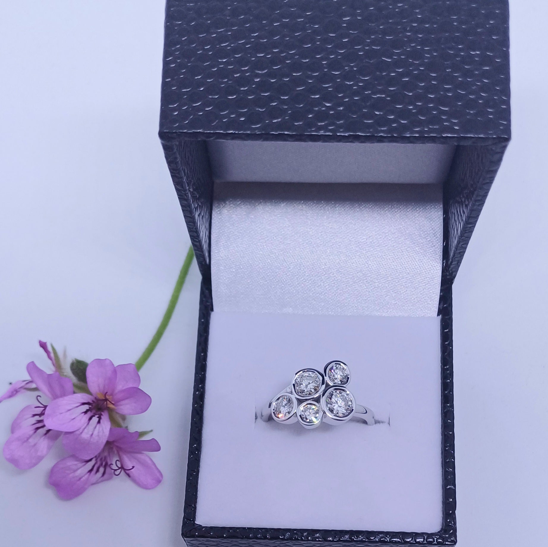 Gold Cluster Ring – Custom Made to Order - Elloise Jewelry