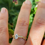 Custom 18ct Gold Wedding and Engagement Ring Set – Diamonds, Sapphires, and Scripture-Inspired Design - Elloise Jewelry