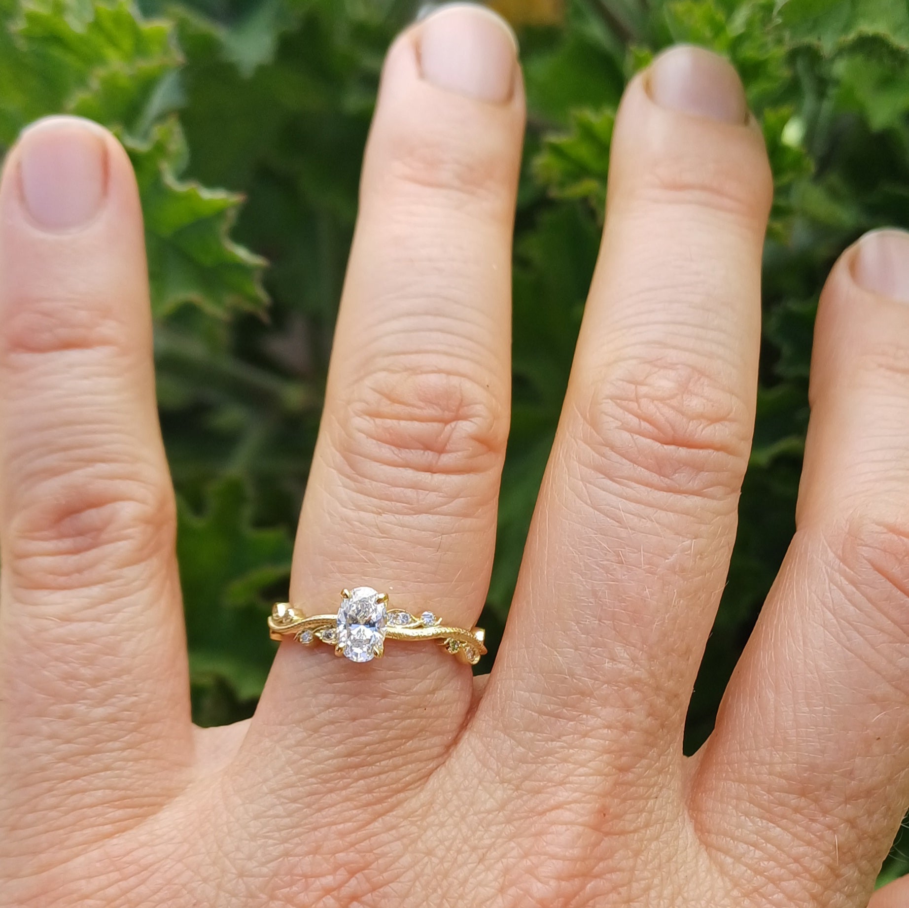 Custom 18ct Gold Wedding and Engagement Ring Set – Diamonds, Sapphires, and Scripture-Inspired Design - Elloise Jewelry
