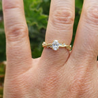 Custom 18ct Gold Wedding and Engagement Ring Set – Diamonds, Sapphires, and Scripture-Inspired Design - Elloise Jewelry