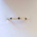 Custom 18ct Gold Wedding and Engagement Ring Set – Diamonds, Sapphires, and Scripture-Inspired Design - Elloise Jewelry