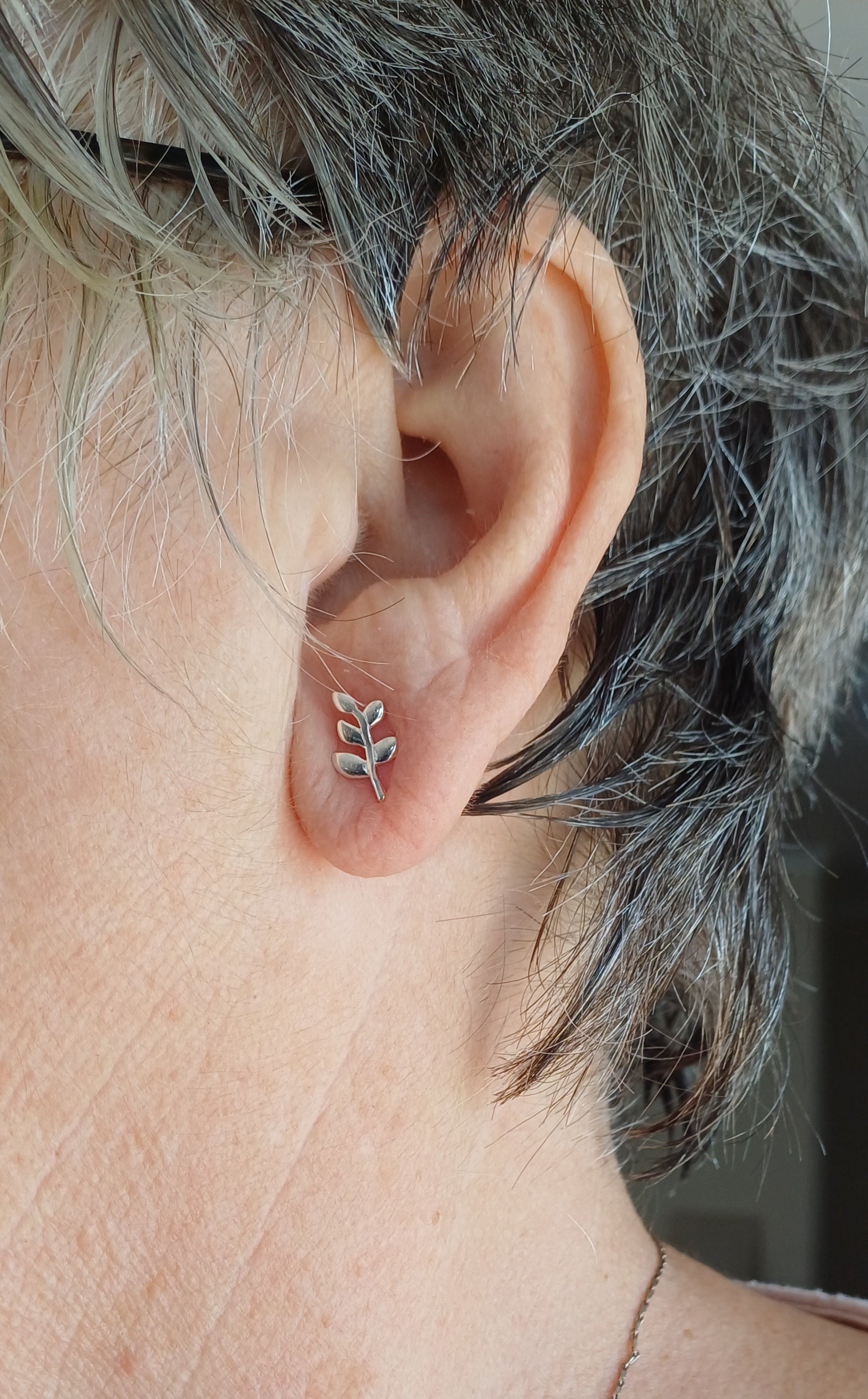 Olive Leaf Studs - Elloise Jewelry