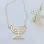 Menorah With Cubics Refined - Elloise Jewelry