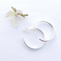Half Hoop Sterling Silver Earrings (20mm) - Elloise Jewelry