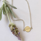 Delicate Disc Pendant - Choose Your Meaningful Engraving - Elloise Jewelry