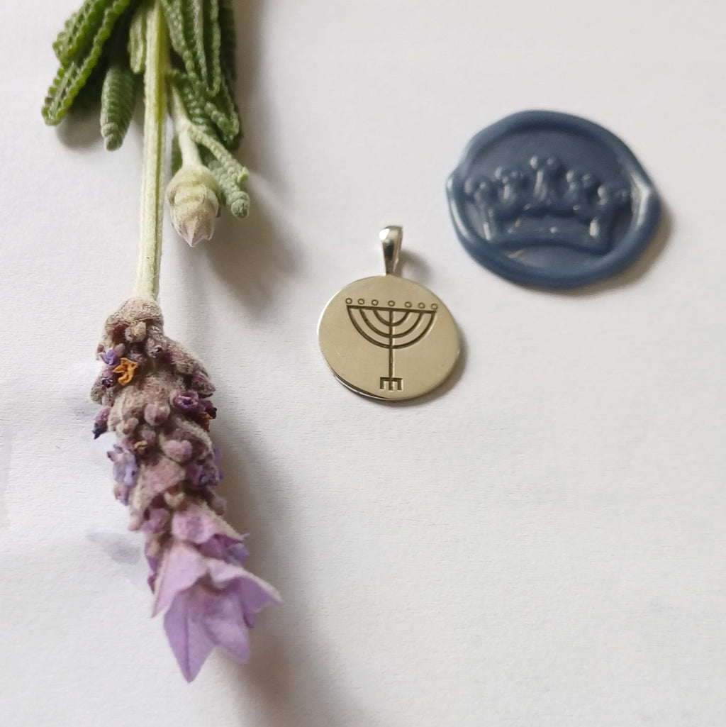 Custom Engraved Sterling Silver Disc Pendant