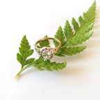 Two-Tone Halo Diamond Ring - Elloise Jewelry