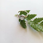 Two-Tone Halo Diamond Ring - Elloise Jewelry