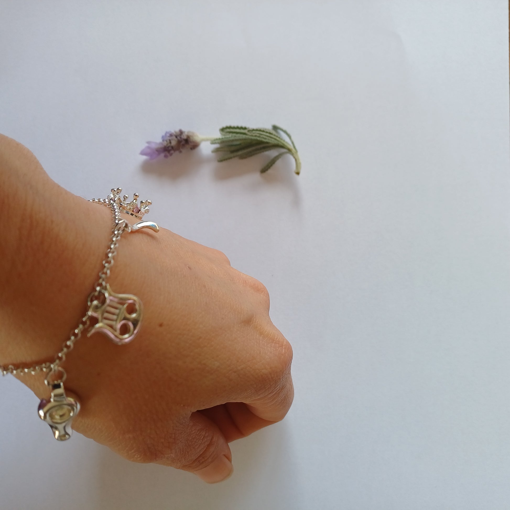 Sterling Silver Faith Bracelet with Scriptural Pendants