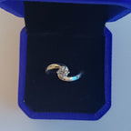 Curved Band Solitaire Ring - Elloise Jewelry