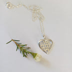 Ani ledodi vedodi li in a heart pendant (2cm) - Elloise Jewelry