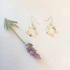 Sterling Silver & Brass Tambourine Earrings - Elloise Jewelry