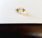 Pear Lab-Diamond & Moissanite Engagement Ring in 9k Gold - Elloise Jewelry
