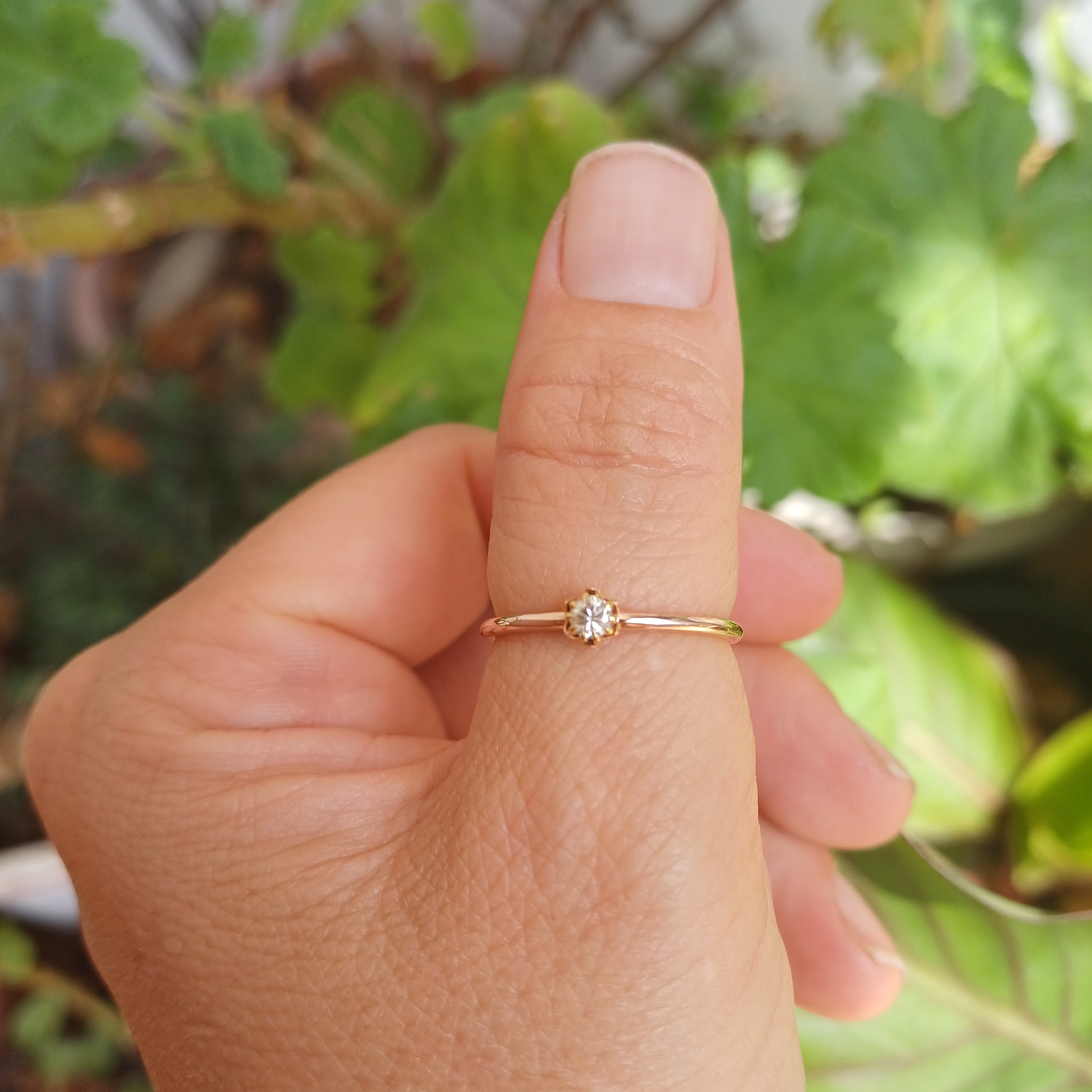 Dainty 1.5mm Wide Protea Ring - Elloise Jewelry