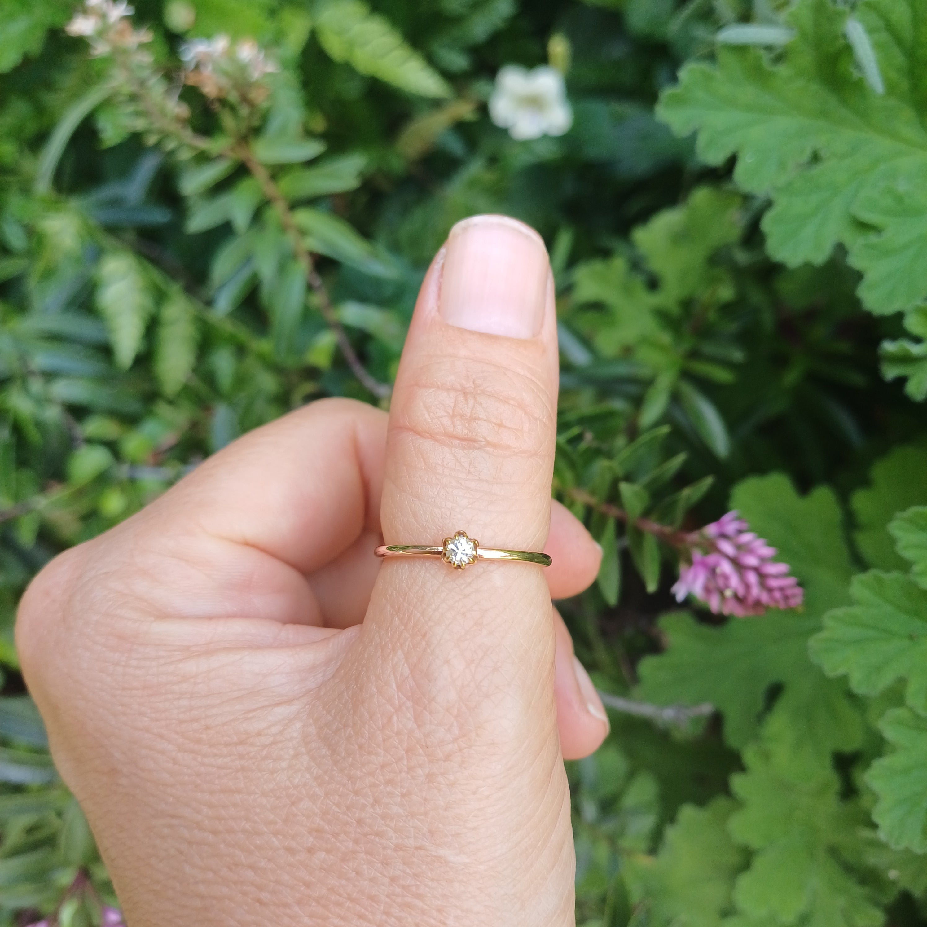 Dainty 1.5mm Wide Protea Ring - Elloise Jewelry