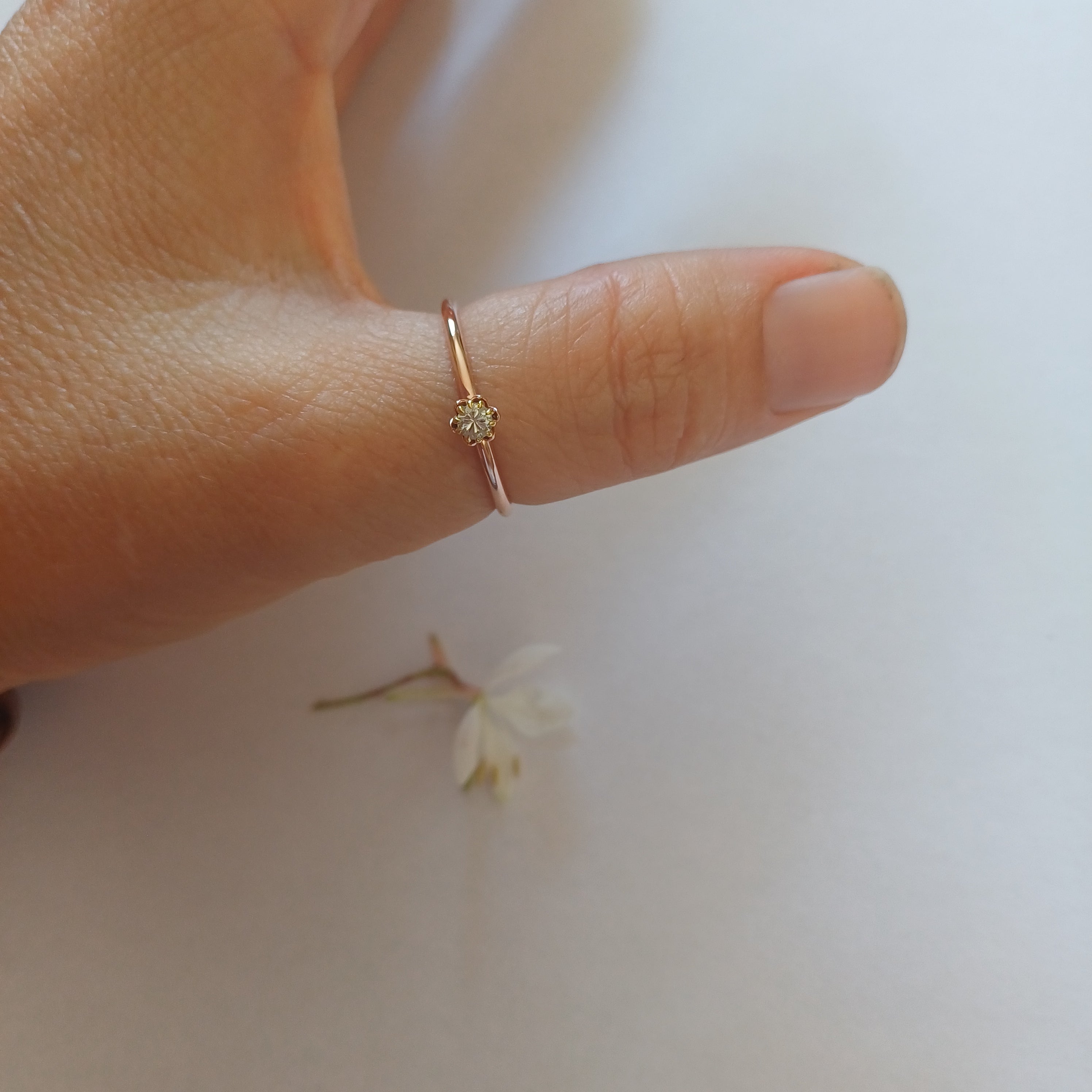Dainty 1.5mm Wide Protea Ring - Elloise Jewelry
