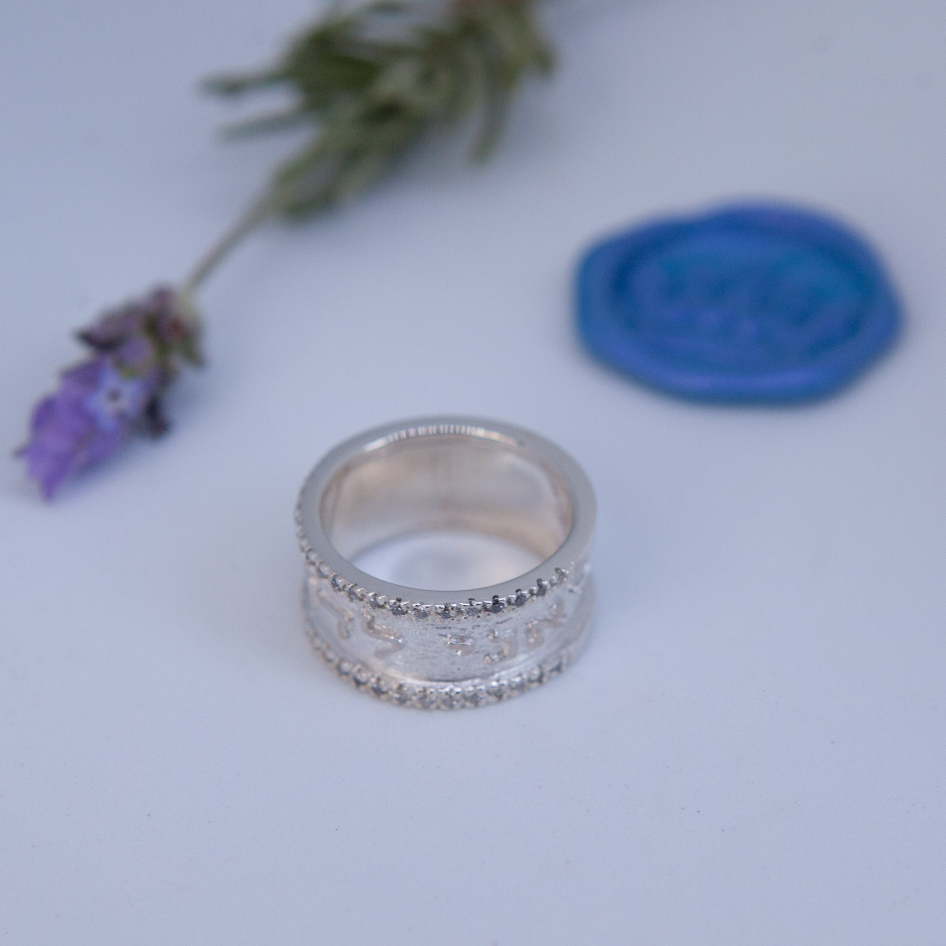 Ani LeDodi VeDodi Li Ring – 10mm with Cubics