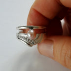 Crown with Pearl Ring - Elloise Jewelry