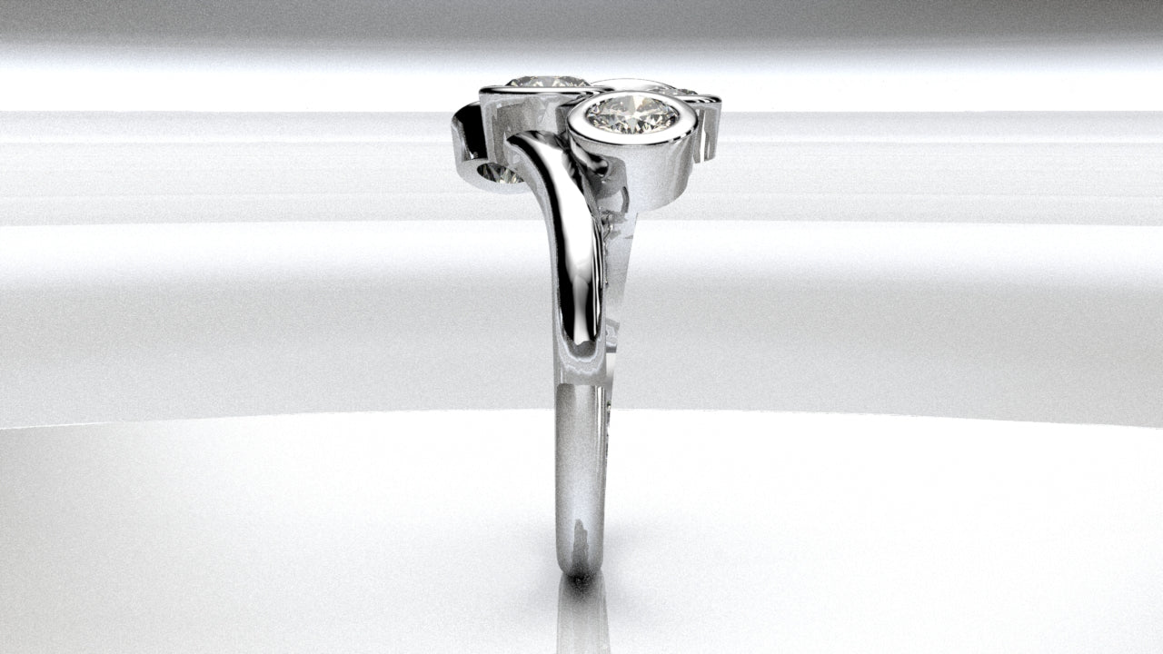 Gold Cluster Ring – Custom Made to Order