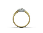 Two-Tone Halo Diamond Ring - Elloise Jewelry
