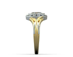 Two-Tone Halo Diamond Ring - Elloise Jewelry