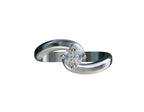 Curved Band Solitaire Ring - Elloise Jewelry