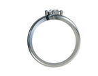 Curved Band Solitaire Ring - Elloise Jewelry