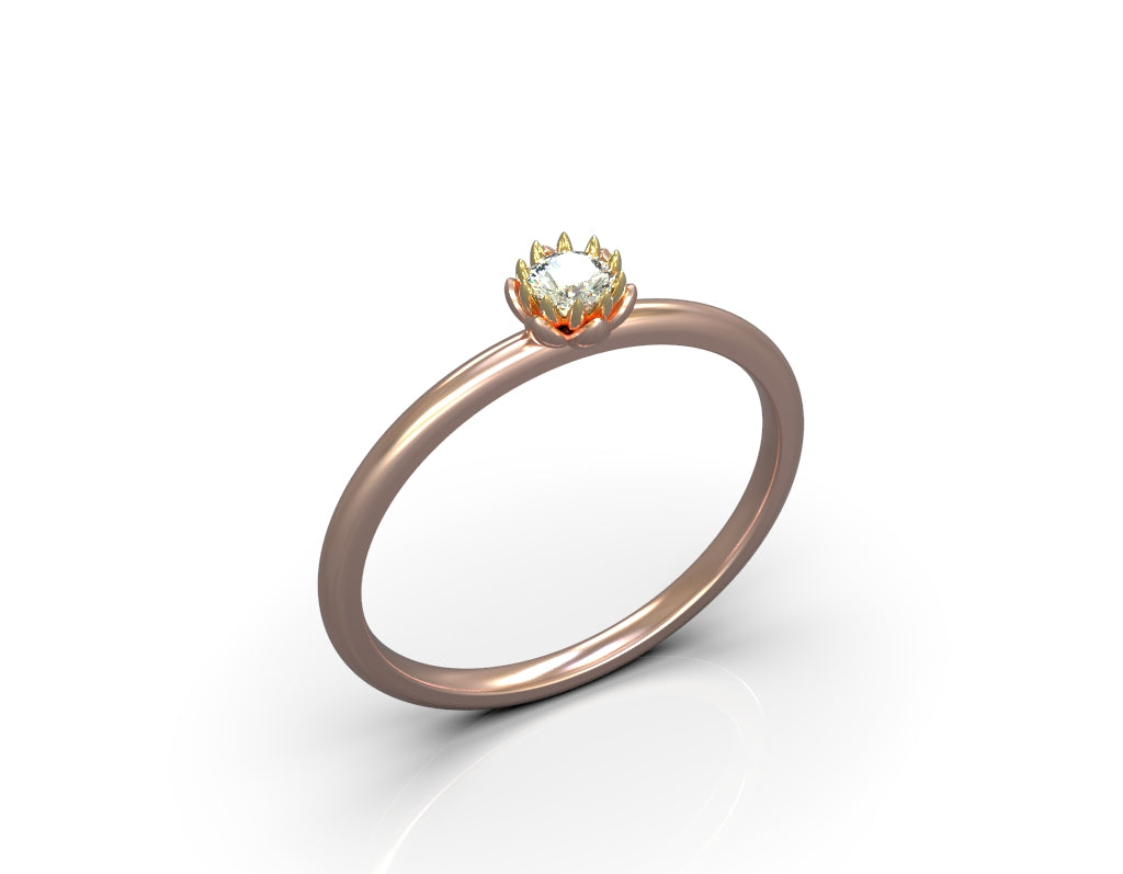 Dainty 1.5mm Wide Protea Ring - Elloise Jewelry