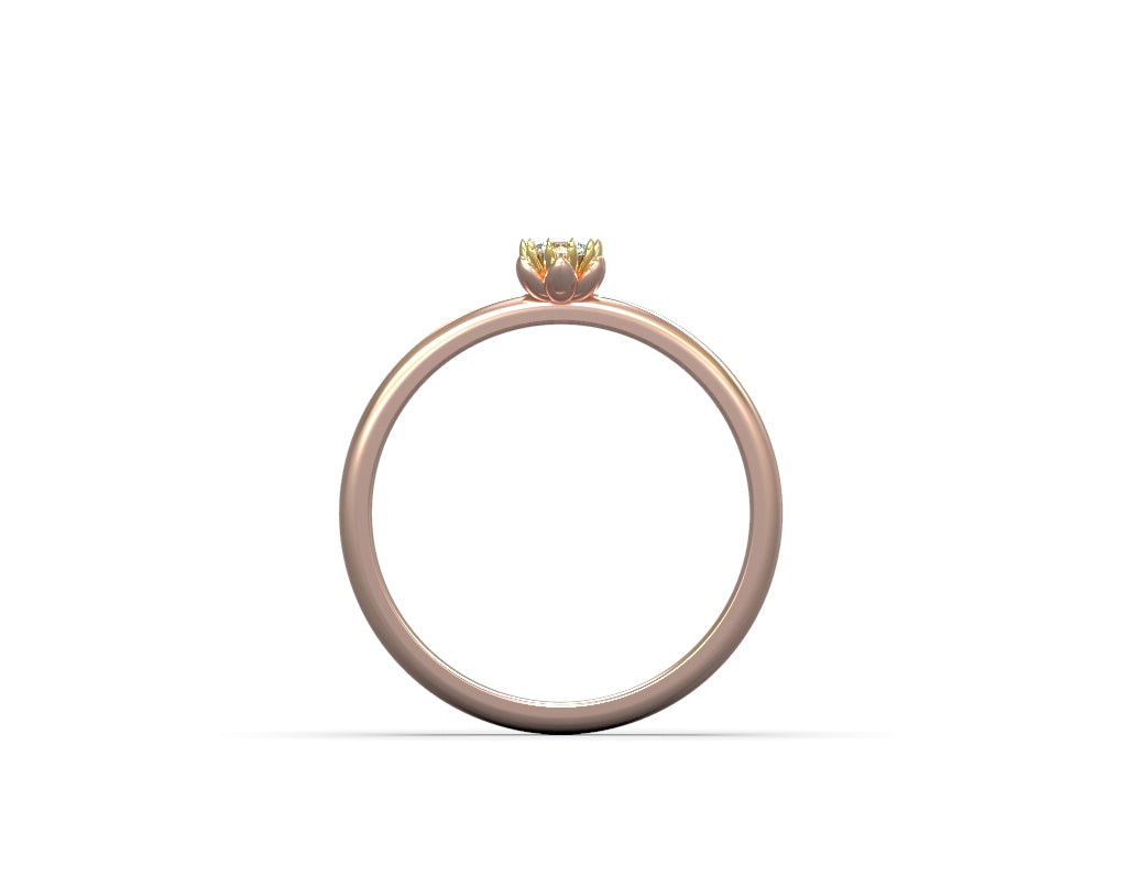 Dainty 1.5mm Wide Protea Ring - Elloise Jewelry