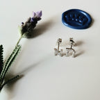 Aleph Tav Studs With Cubics - Elloise Jewelry