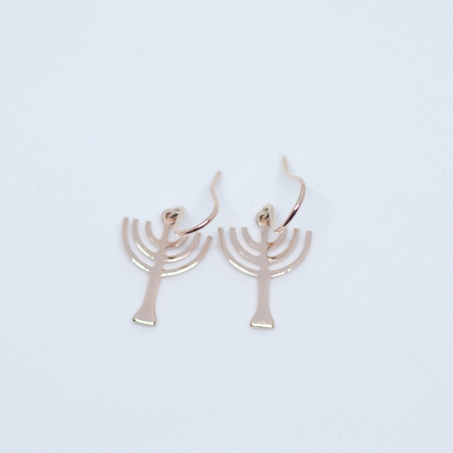 Menorah Earrings - Gold
