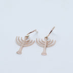 Menorah Earrings - Gold - Elloise Jewelry