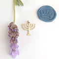 Menorah Pendant Arms Open (small) - Elloise Jewelry