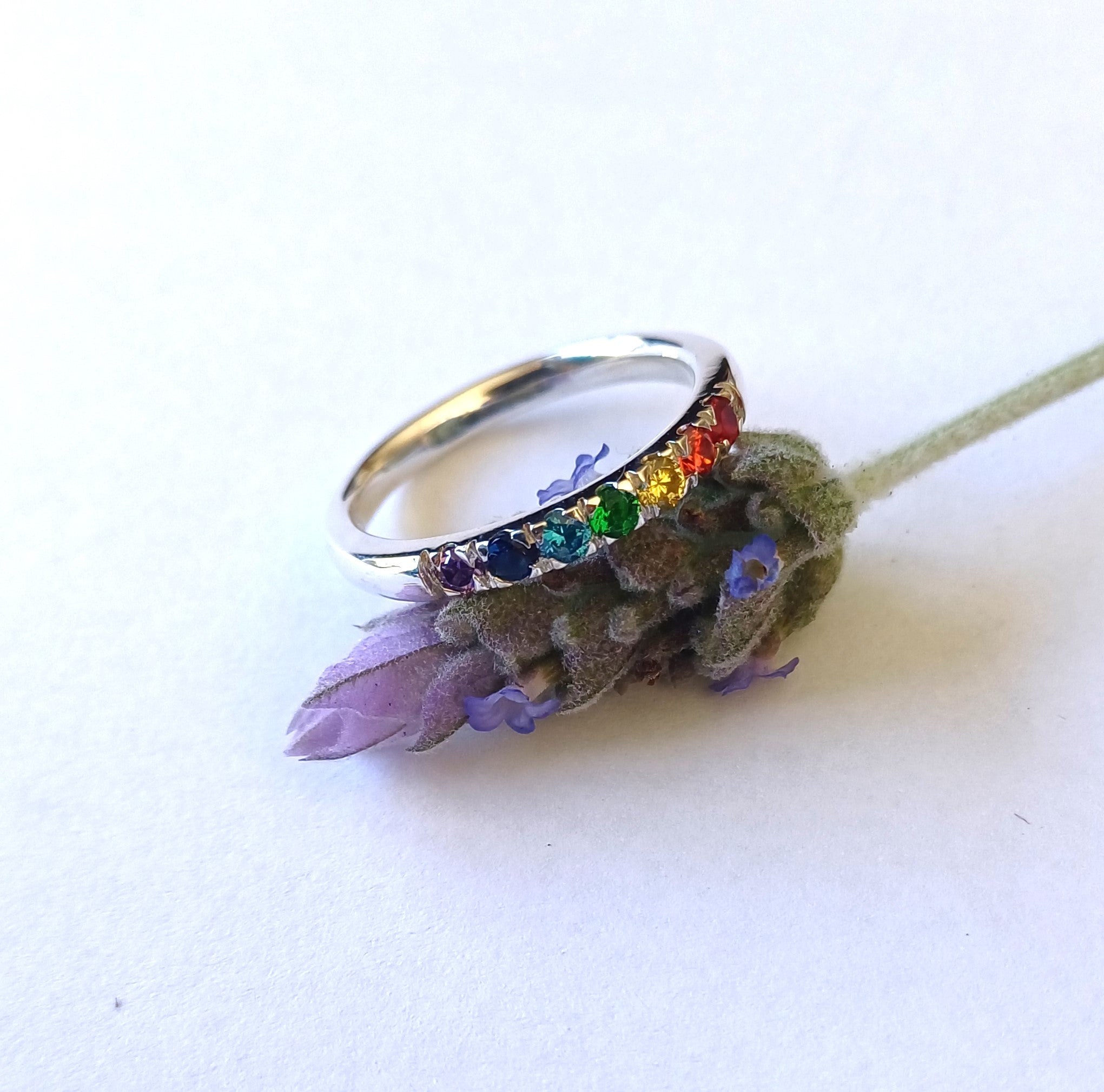 Multicoloured Ring 3mm - Elloise Jewelry