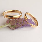 Yellow Gold D-shaped Hoop Earrings - Elloise Jewelry