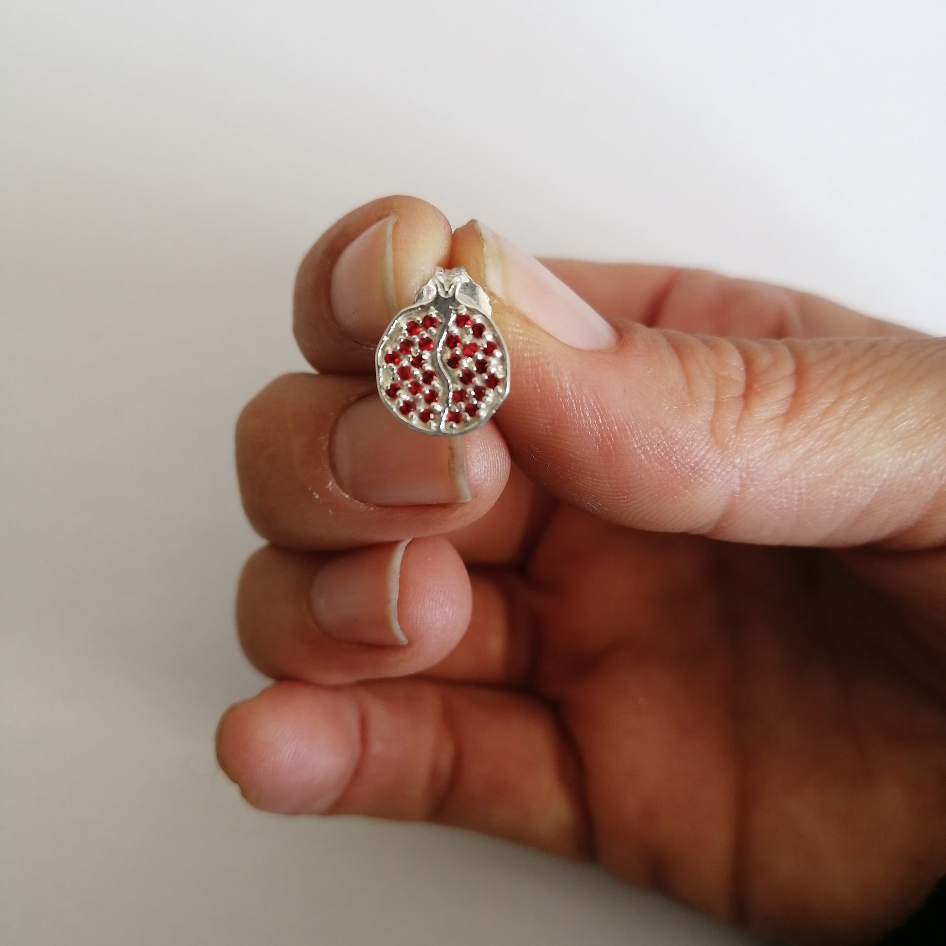 Pomegranate Studs With Cubics - Elloise Jewelry