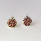 Pomegranate Studs With Cubics - Elloise Jewelry