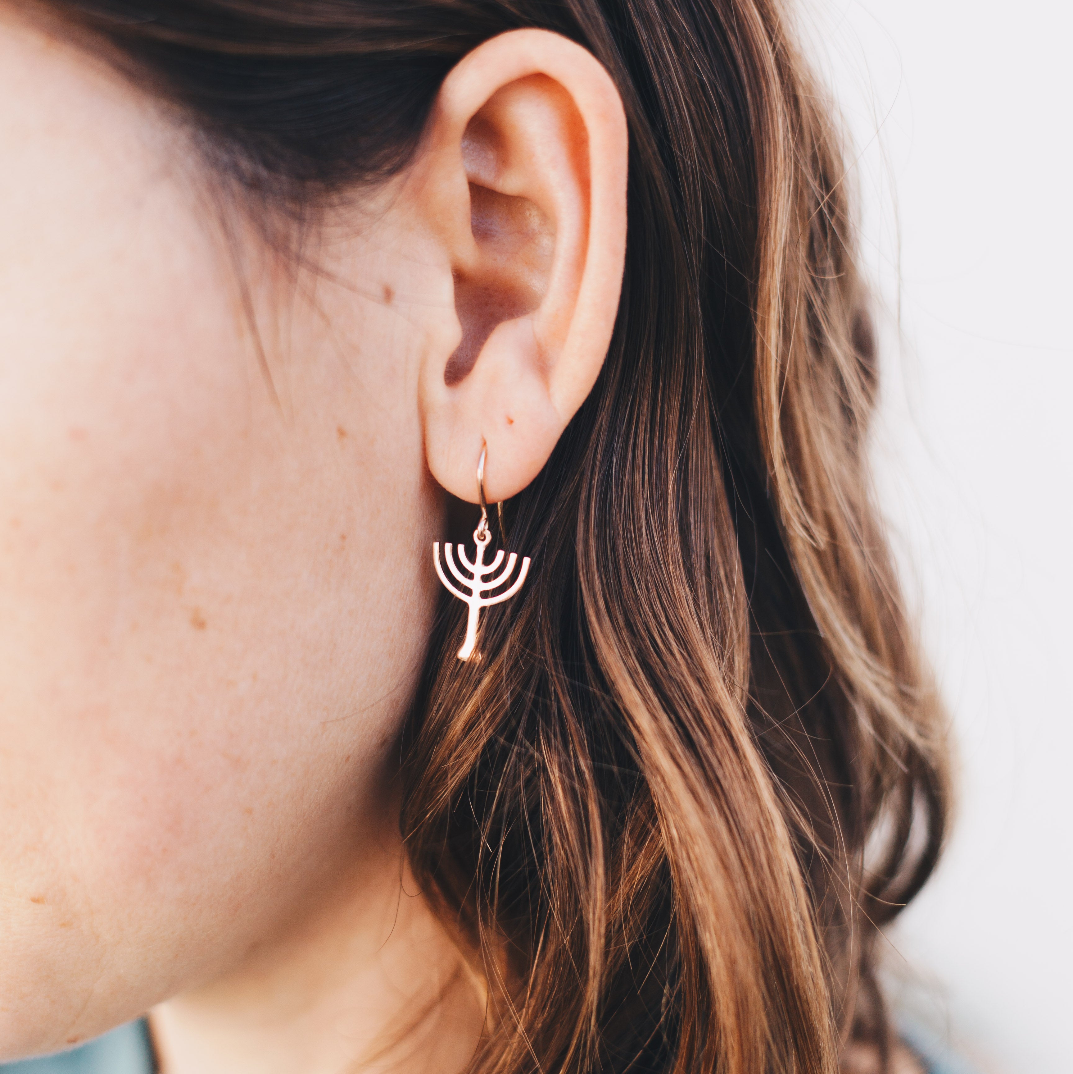 Menorah Earrings - Elloise Jewelry