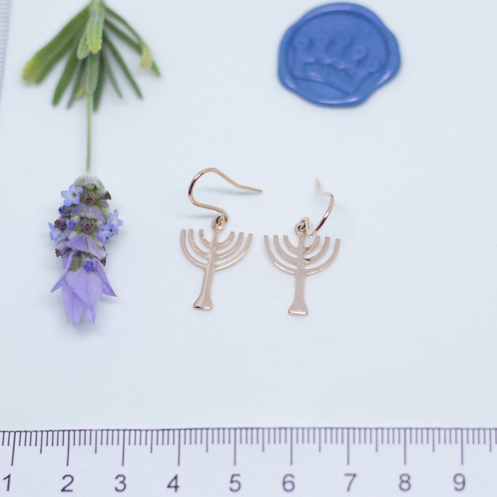 Menorah Earrings - Elloise Jewelry