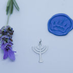 Menorah Pendant Arms Up - Elloise Jewelry