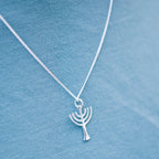 Menorah Pendant Arms Up - Elloise Jewelry