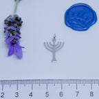 Menorah Pendant Arms Up - Elloise Jewelry