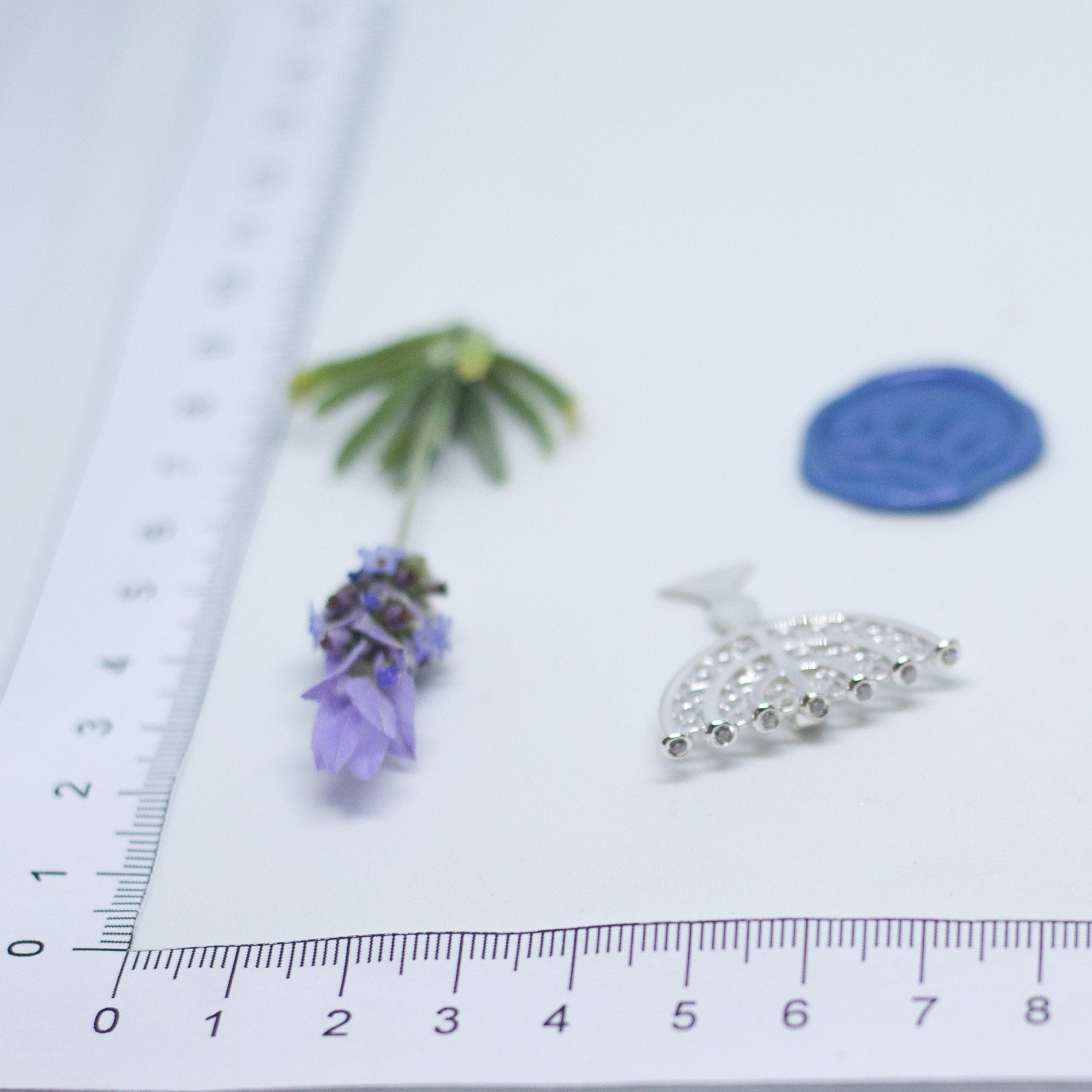 Menorah with Zirconia Pendant - Elloise Jewelry