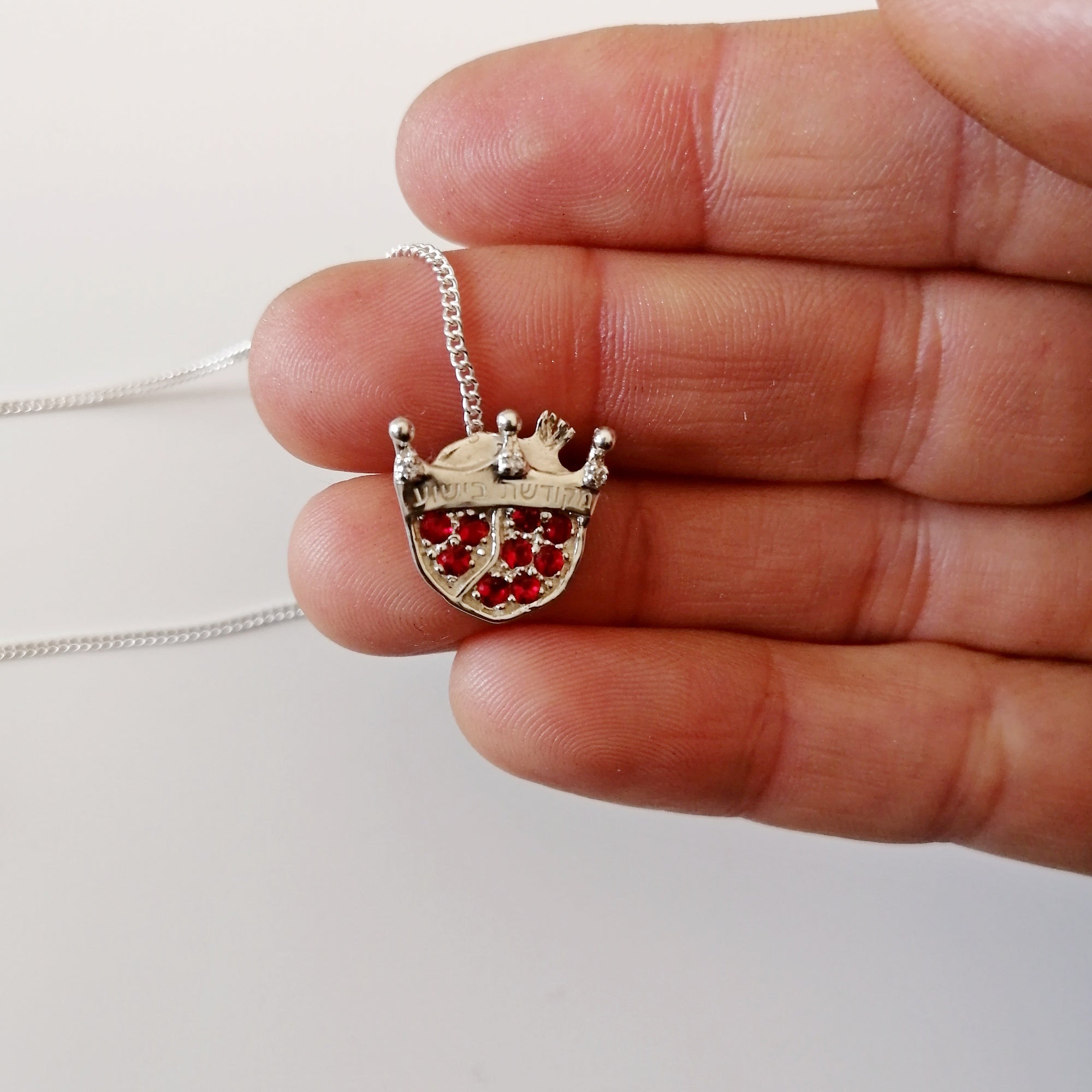 Pomegranate and Crown Pendant - Elloise Jewelry