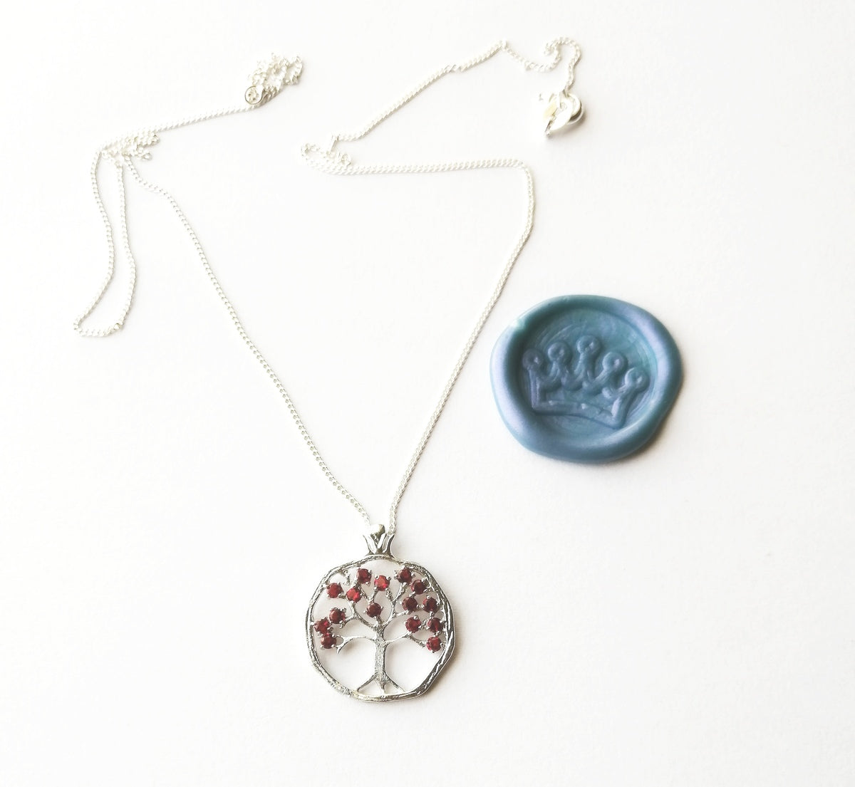 Fruitful Tree in a Pomegranate Pendant - Elloise Jewelry