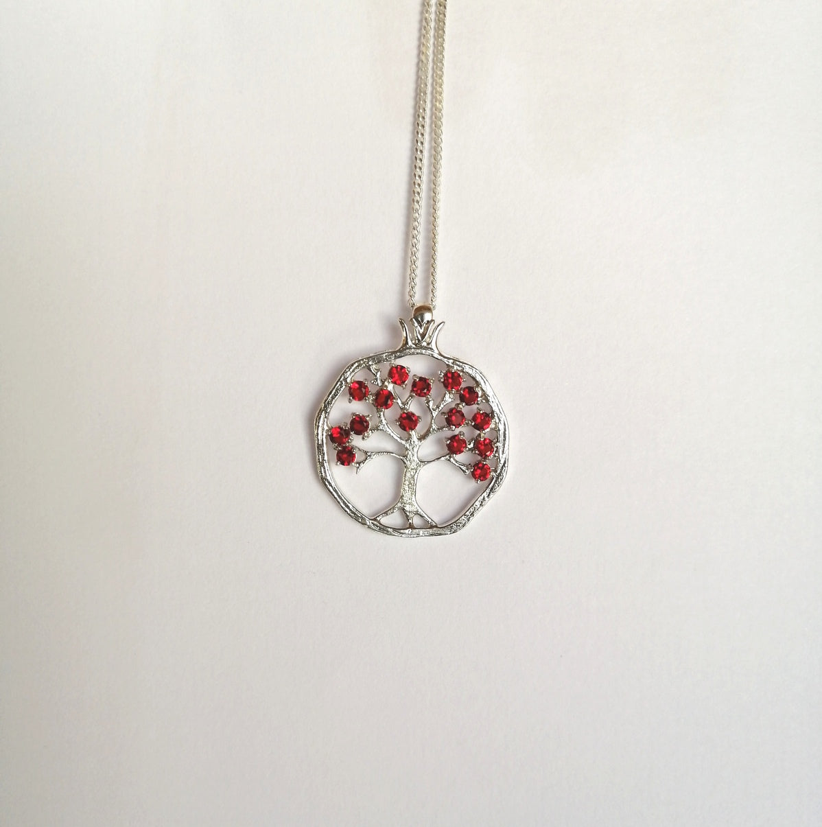Fruitful Tree in a Pomegranate Pendant - Elloise Jewelry