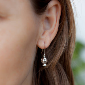 Pomegranate Ball Earrings with holes