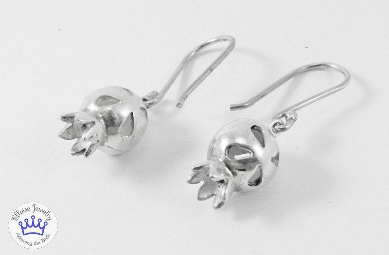 Pomegranate Ball Earrings with holes - Elloise Jewelry